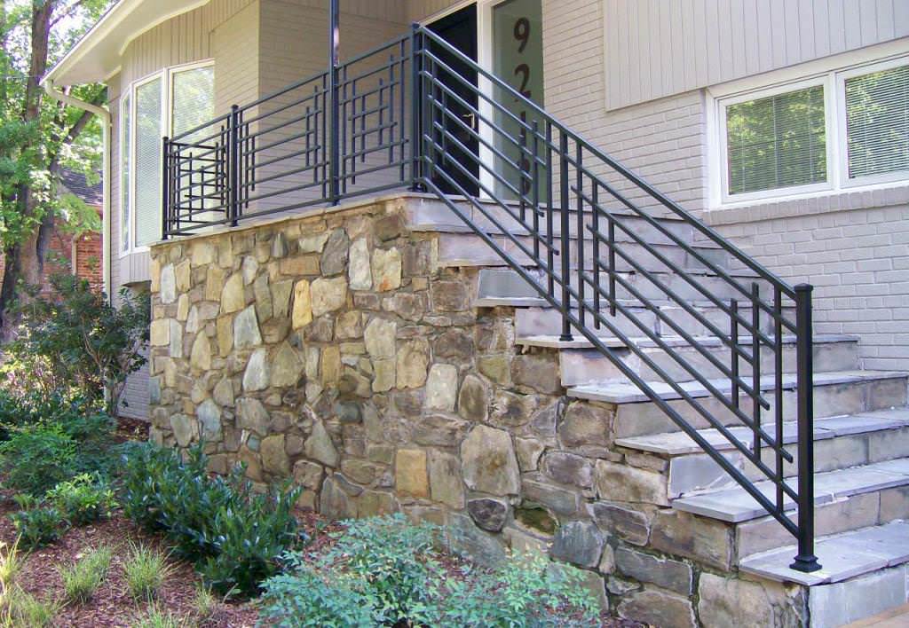 Image of: prefab metal stairs