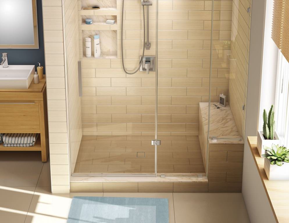 Image of: prefab shower niche styles
