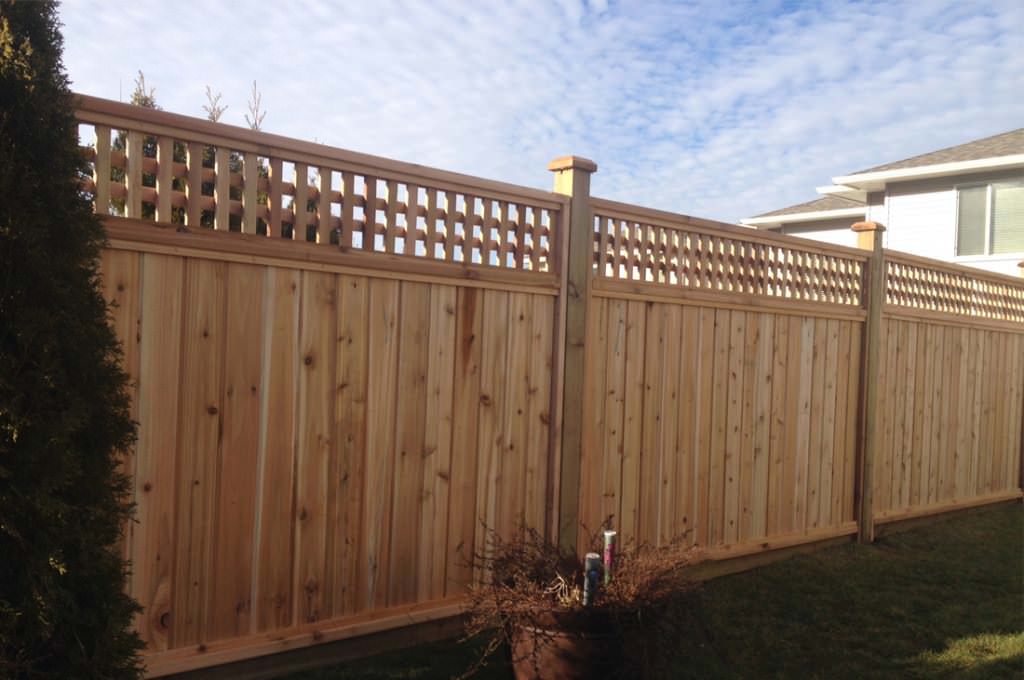 Image of: prefab wood fence panels design
