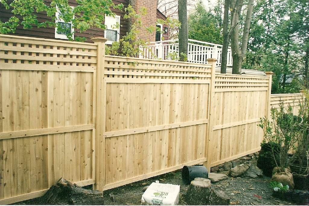 Image of: prefab wood fence panels ideas