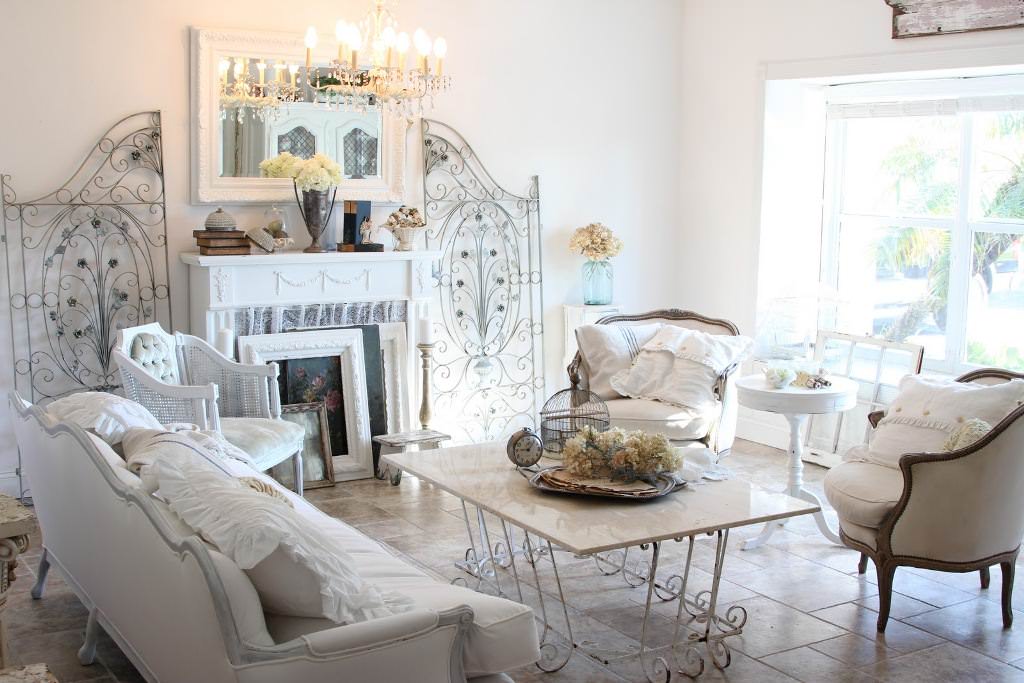 Image of: shabby chic living room idea images