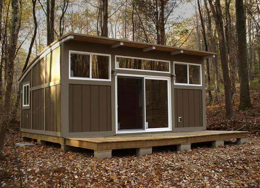 Image of: small and cheap prefab cabins