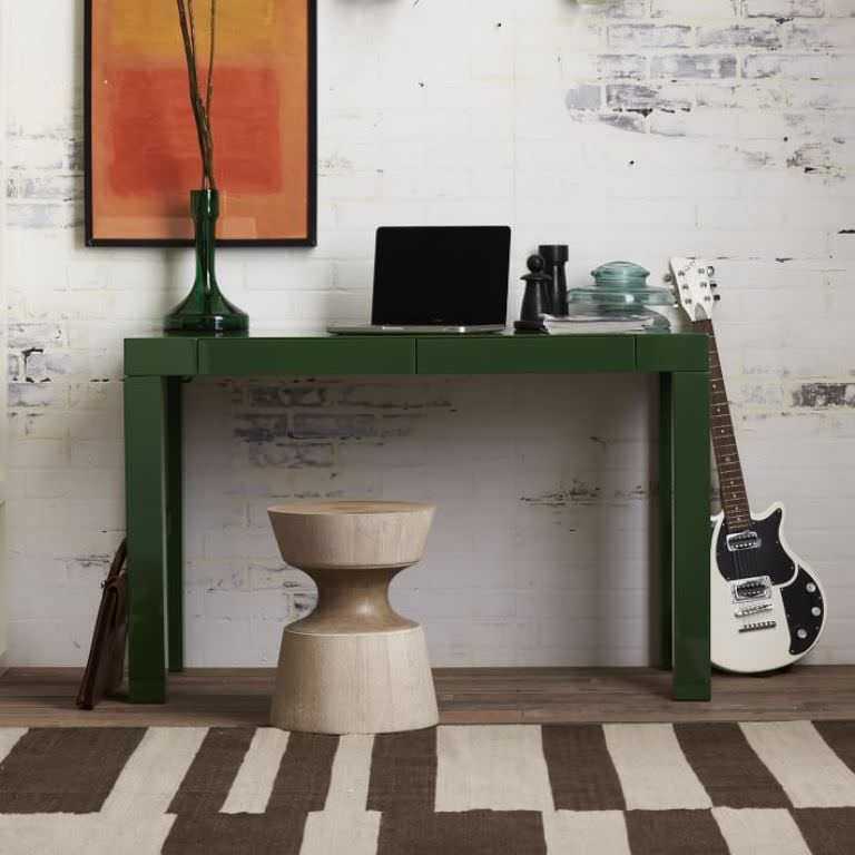 Image of: small green parsons desk