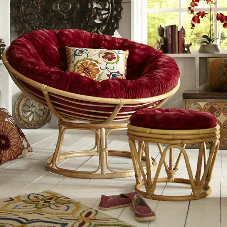Image of: small papasan chair for sun rooms