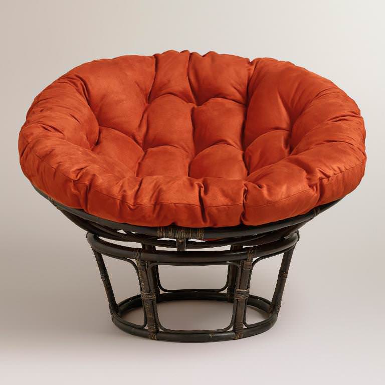 Image of: Orange Small Papasan Chair