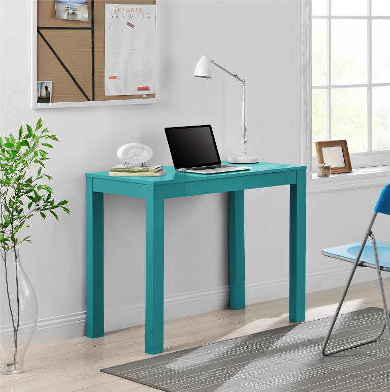 Image of: small turquoise parsons desk
