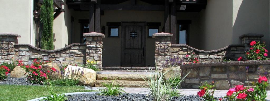 Image of: stone accent fence