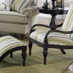 striped-accent-chair-with-ottoman