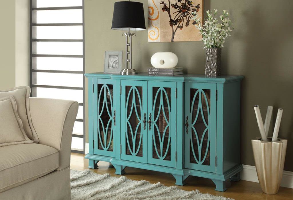 Image of: turquoise accent cabinets