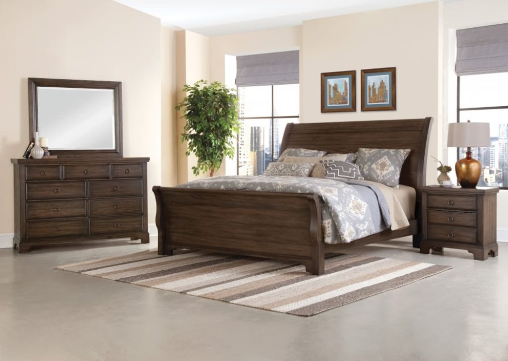 Image of: vaughan bassett sleigh bed image no 1