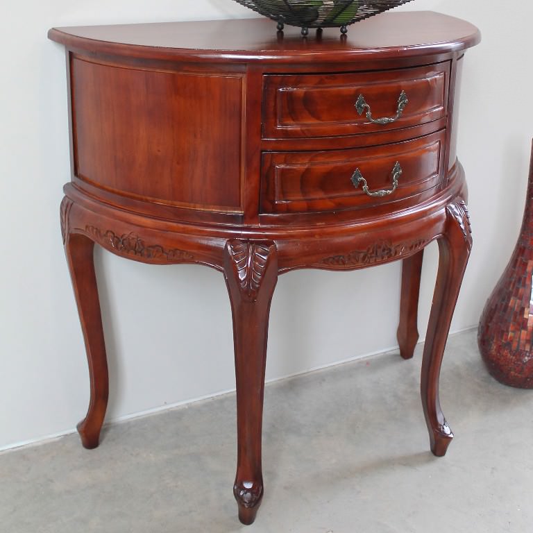 Image of: vintage half moon accent table