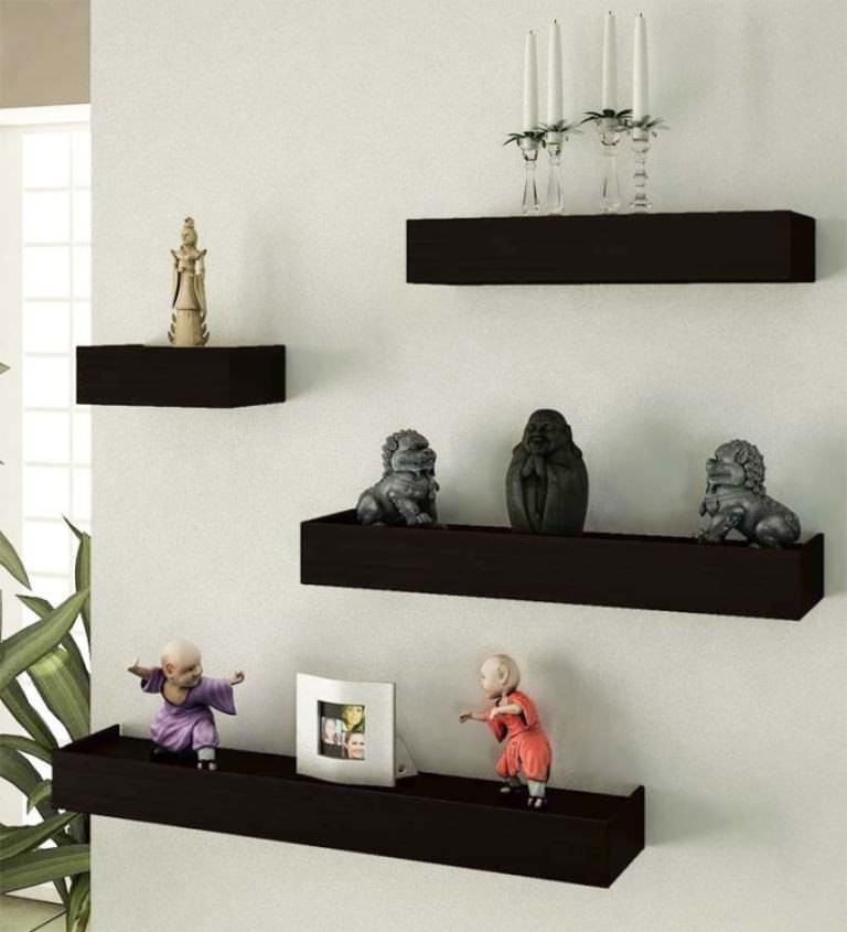 Image of: wall ledge shelves idea