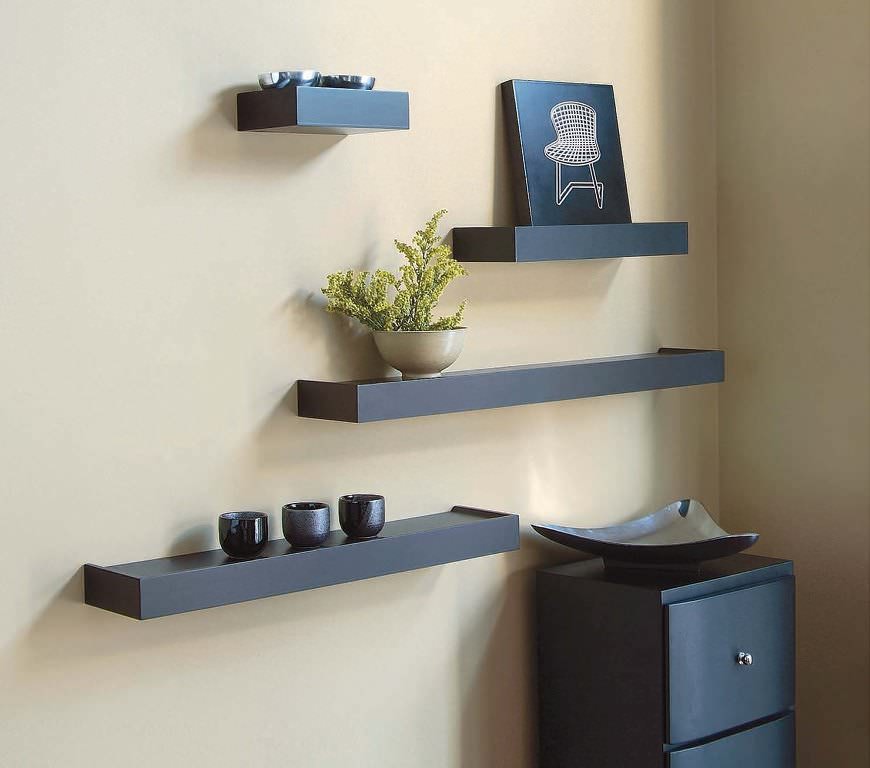 Image of: wall ledge shelves