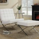 white-leather-accent-chair-with-ottoman