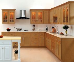modern-teak-kitchen-cabinets