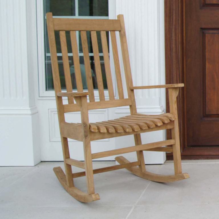 Image of: outdoor teak rocking chair style
