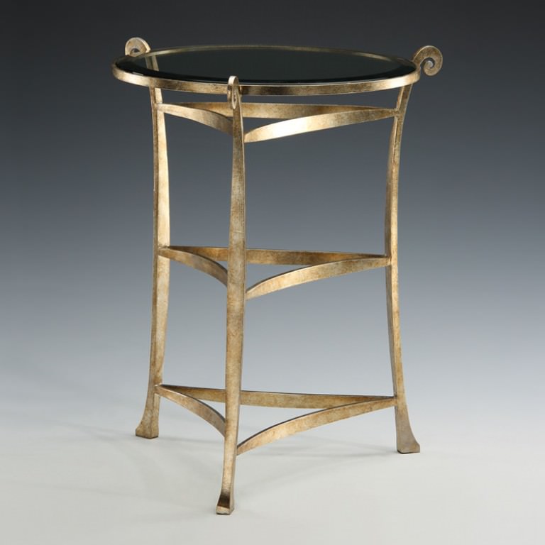 Image of: small modern wrought iron table