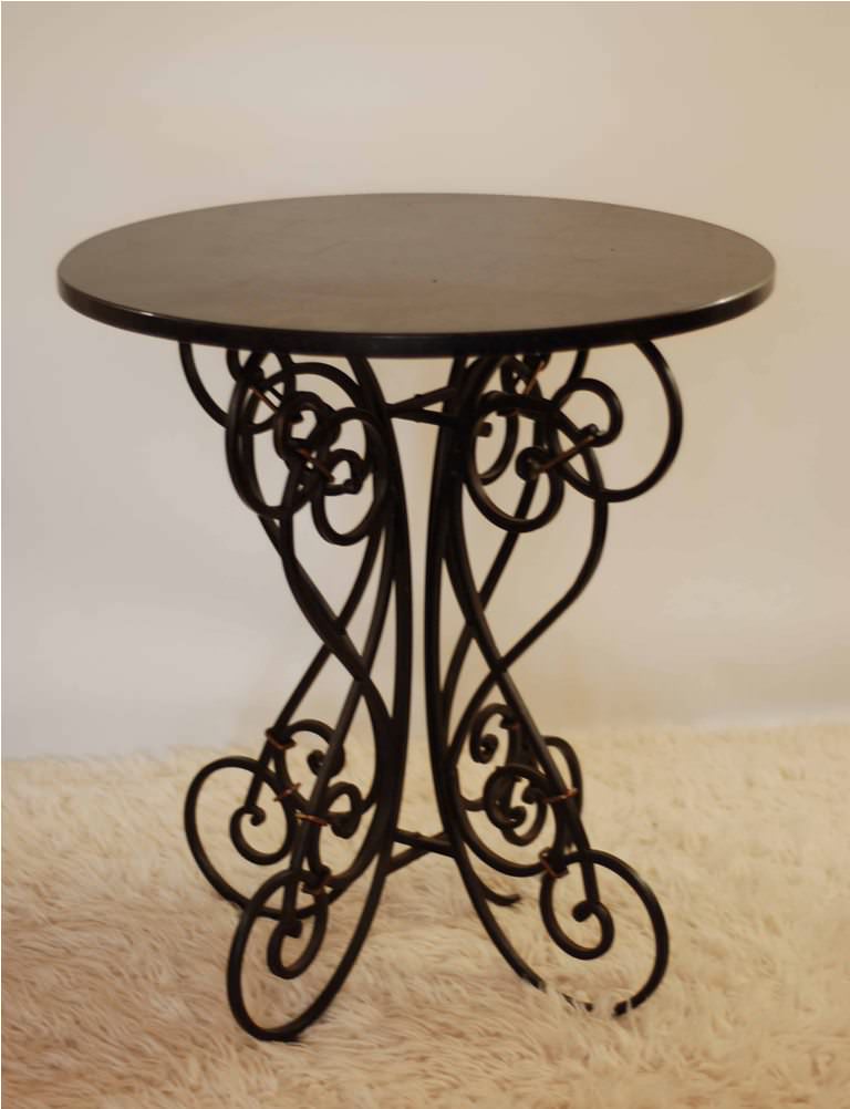 Image of: small wrought iron table