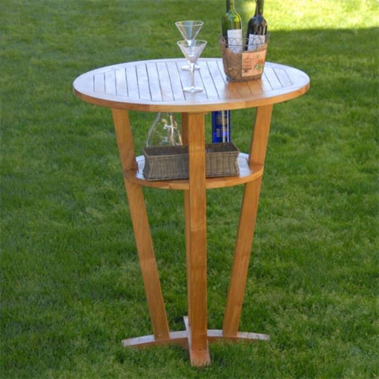 Image of: teak bar height table and chairs