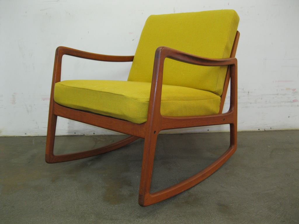 Image of: teak rocking chair indoor