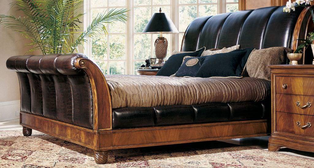 Image of: antique king sleigh bed