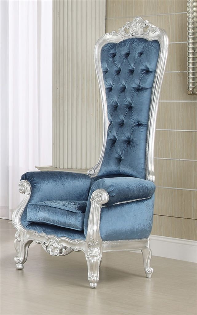 Image of: antique silver accent chair