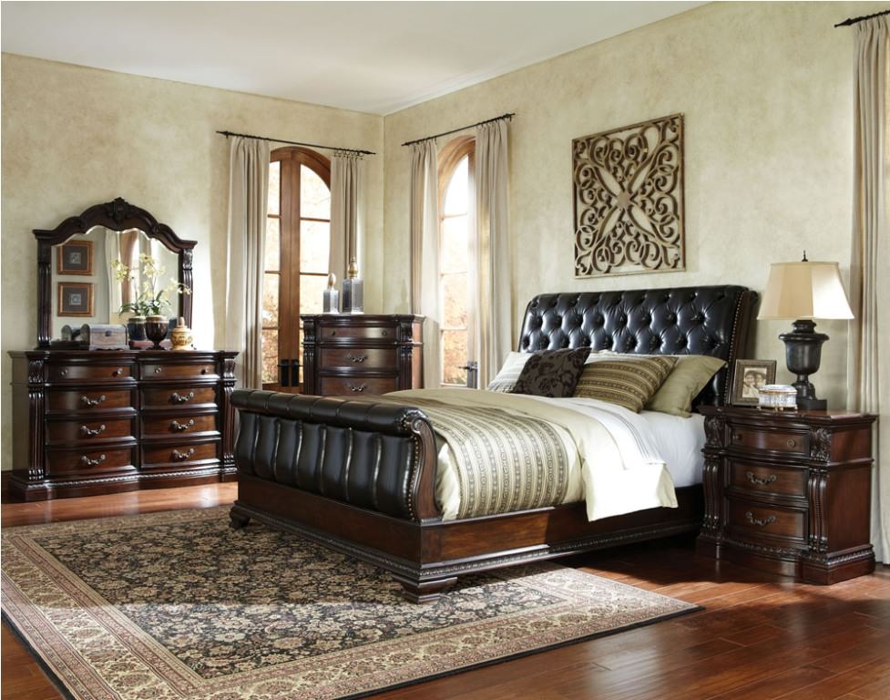 Image of: antique sleigh bedroom sets