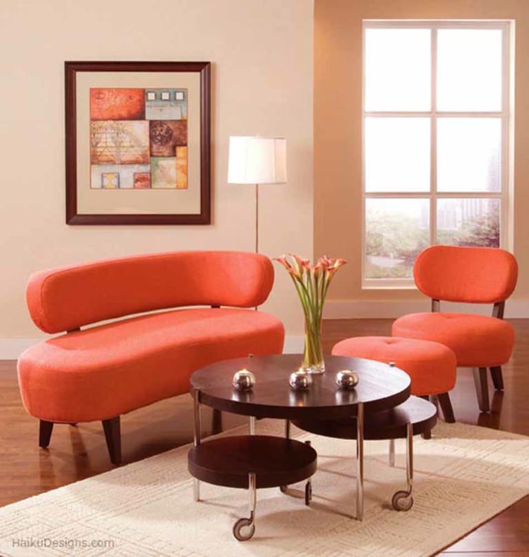 Image of: awesome burnt orange accent chair
