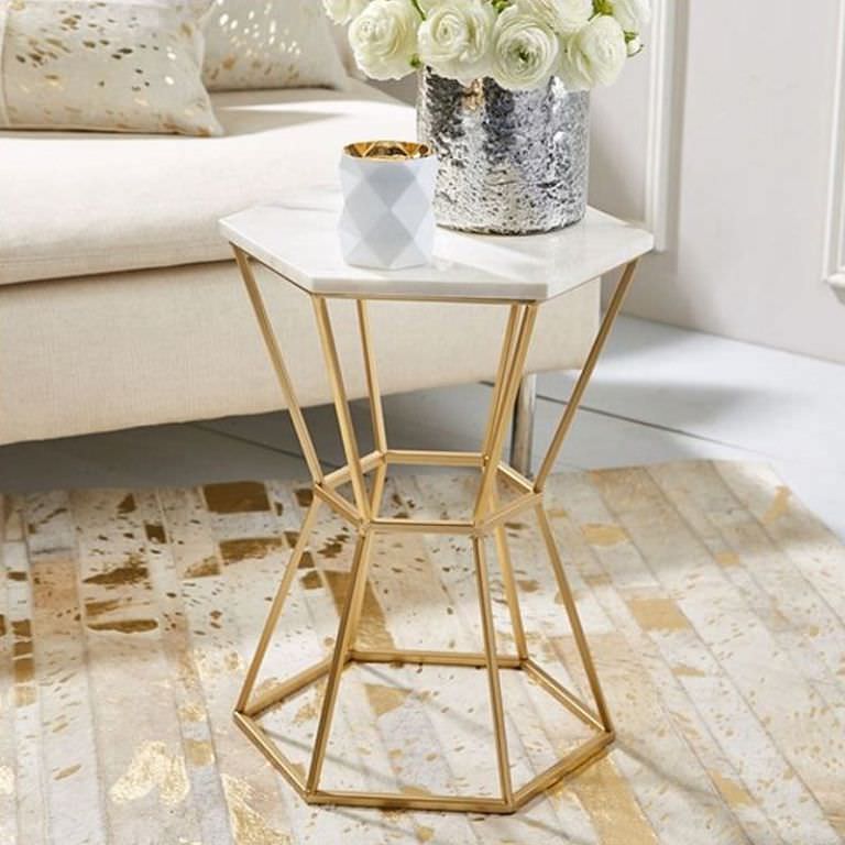 Image of: brass accent table design