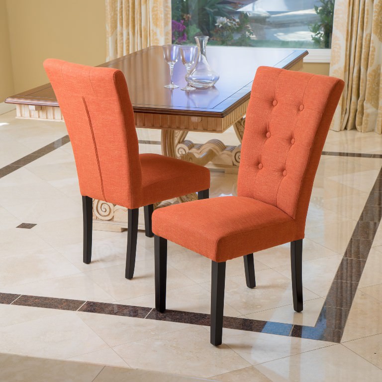 Image of: burnt orange accent chair idea for dining room