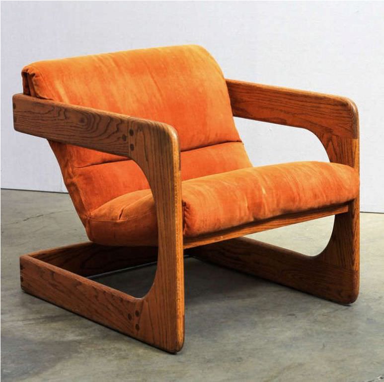 Image of: burnt orange accent chair