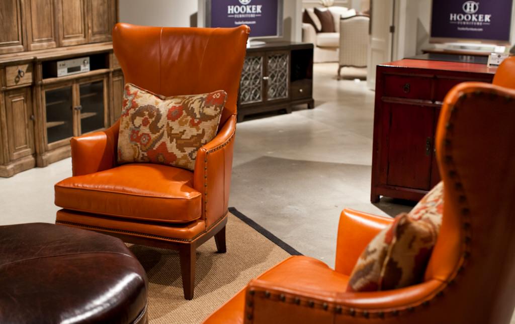 Image of: burnt orange accent chairs