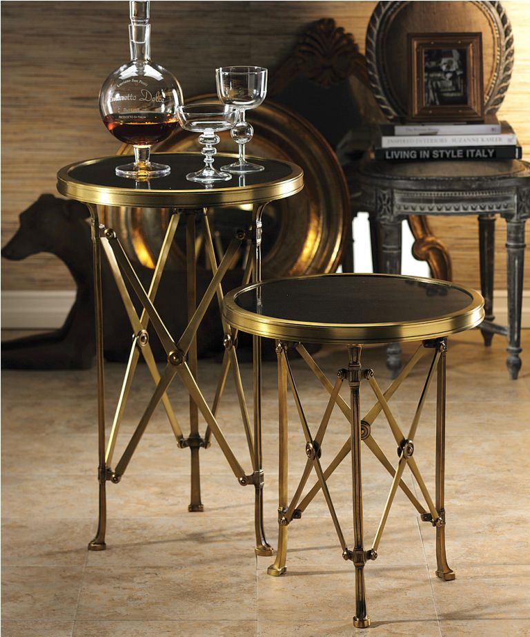 Image of: classy small brass accent table