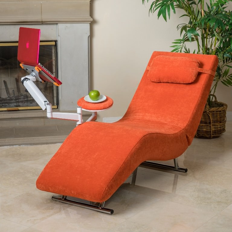 Image of: contemporary burnt orange accent chair