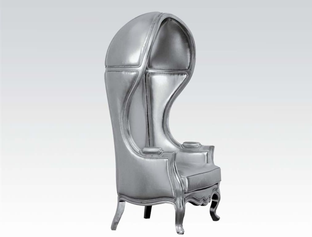 Image of: contemporary silver accent chair