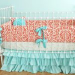 coral-and-mint-crib-bedding