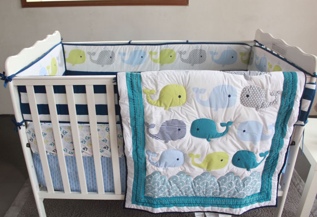 Image of: coral baby bedding