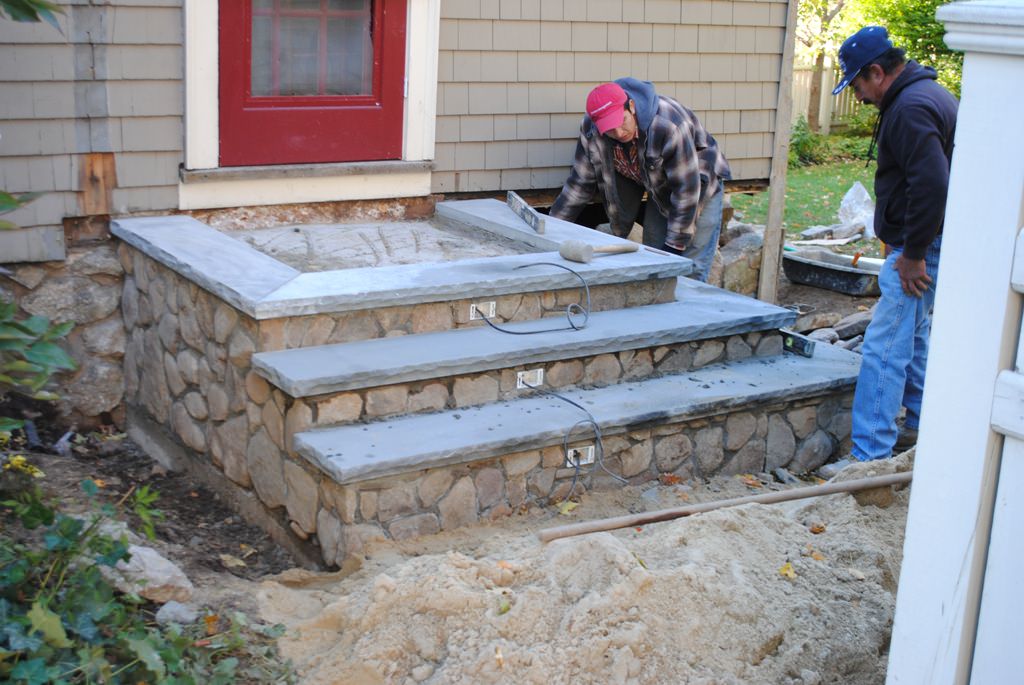 Image of: diy stone staircase