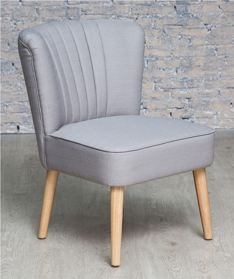 Image of: modern silver accent chair