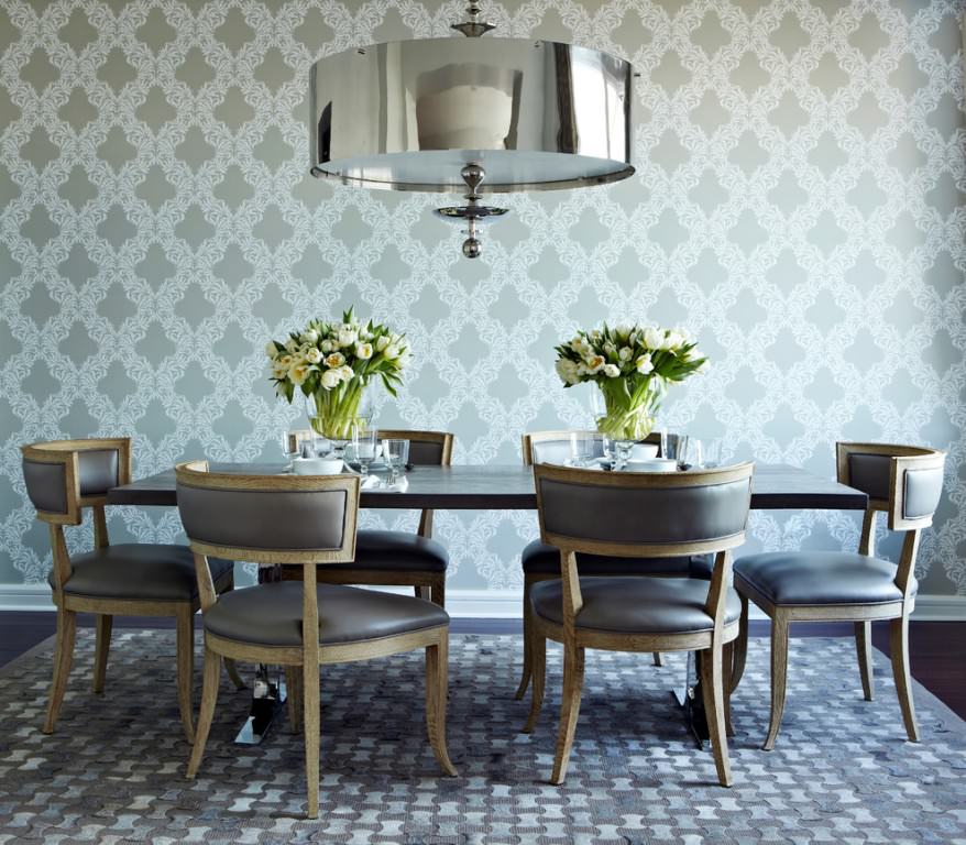 Image of: silver accent chair idea for dining room
