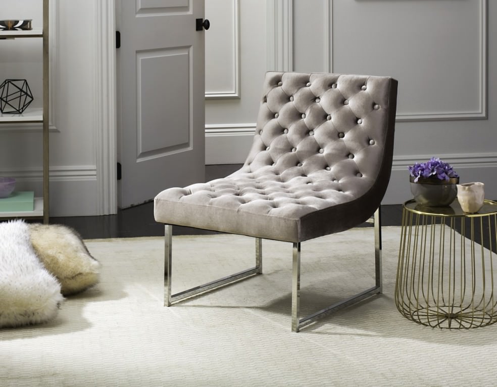 Image of: silver accent chair style