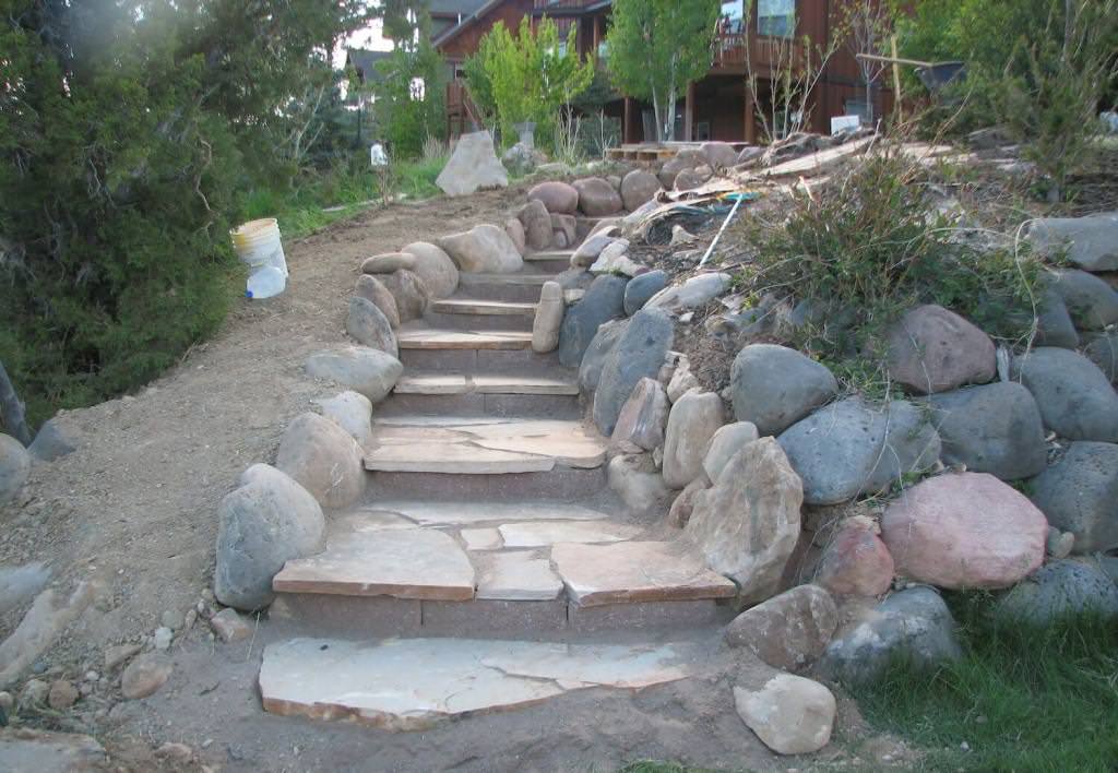 Image of: stone staircase construction