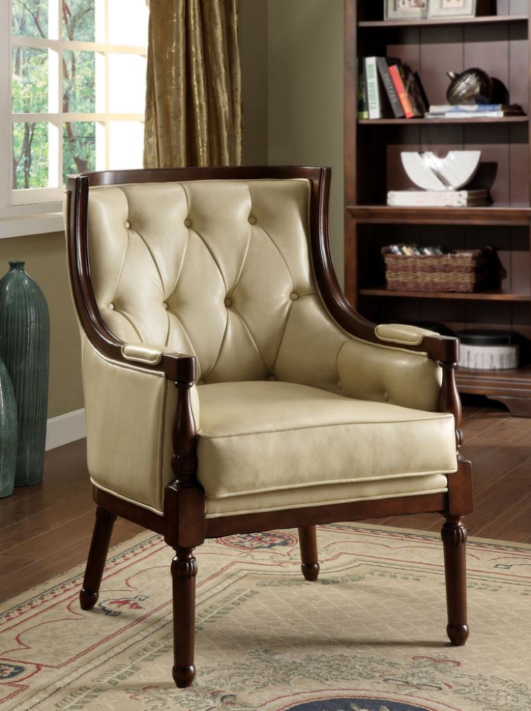 Image of: Luxury Wood Accent Chairs