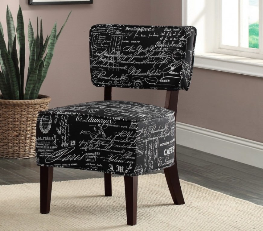 Image of: Black Unique Wood Accent Chairs