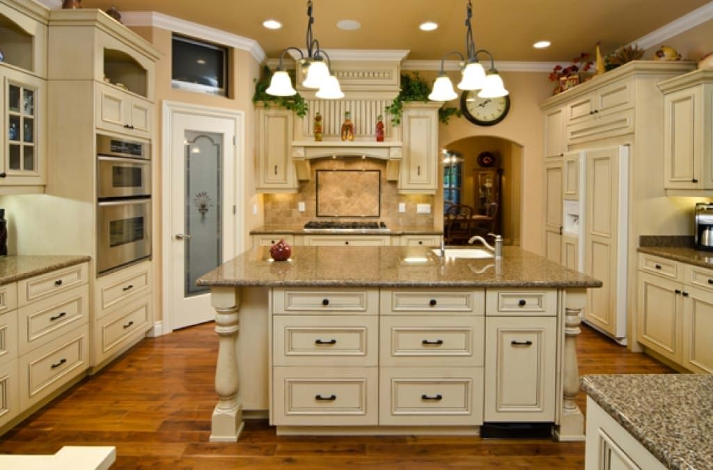 Image of: antique white kitchen cabinets photos