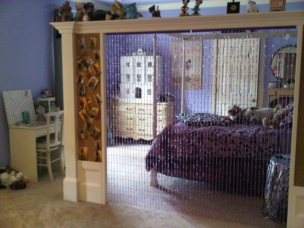 Image of: beaded door curtains idea room divider