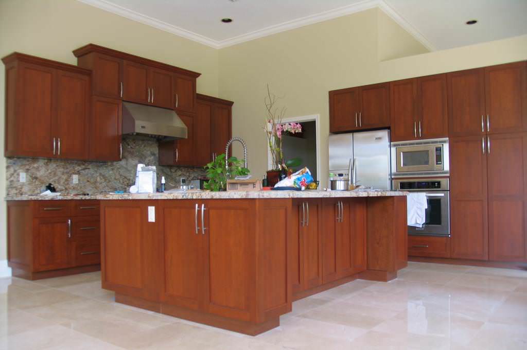 Image of: cherry shaker style kitchen cabinets