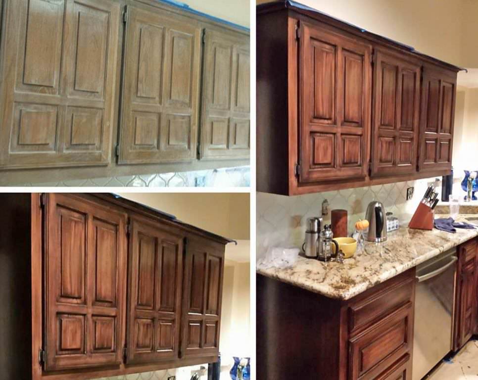 Image of: diy gel stain kitchen cabinets