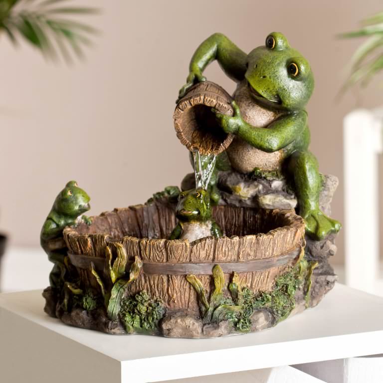 Image of: frogs tabletop fountains