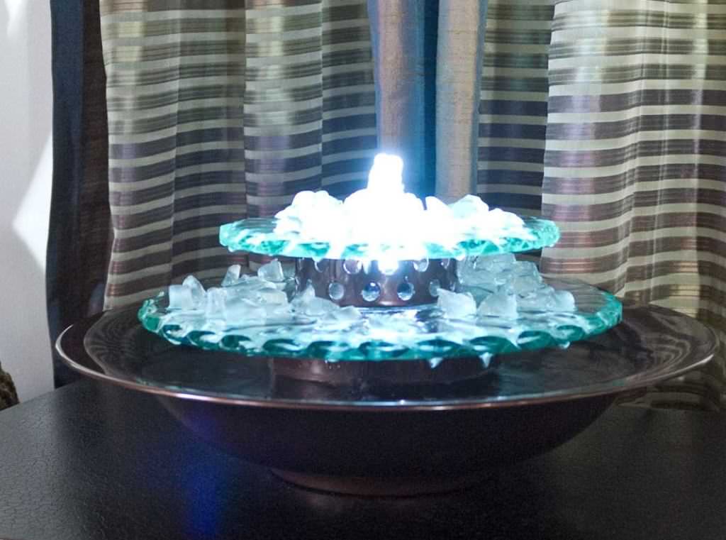 Image of: lighting tabletop fountains